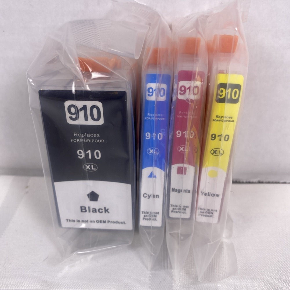 910XL Ink Cartridges 4 Pack for HP Replacement Office Jet 8010/8015/8018/8022